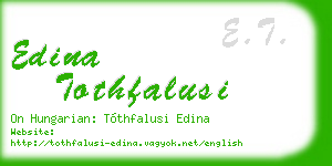 edina tothfalusi business card