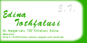 edina tothfalusi business card